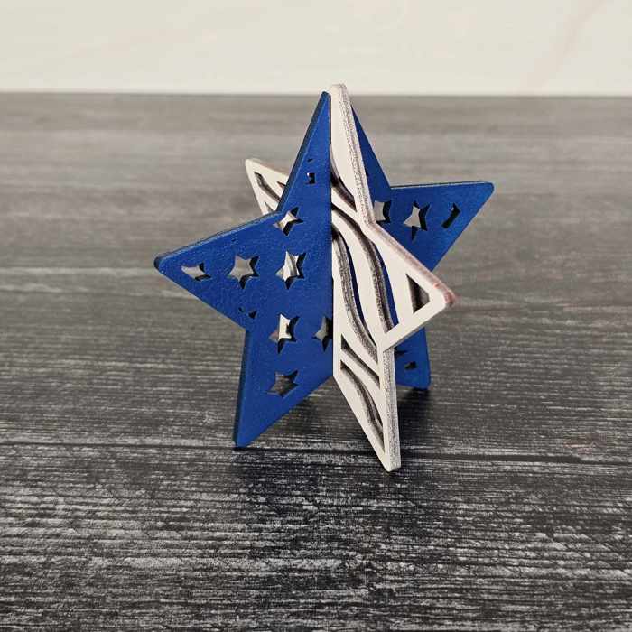 Red White & Blue Shelf Sitters | Waving American Flag | Patriotic Decor