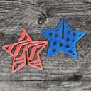 Small - 3.5 inches Red White & Blue Shelf Sitters | Waving American Flag | Patriotic Decor
