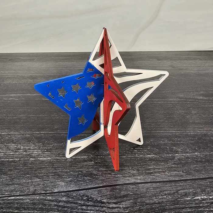 Red White & Blue Shelf Sitters | Waving American Flag | Patriotic Decor