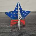Large - 6.1 inches Red White & Blue Shelf Sitters | Waving American Flag | Patriotic Decor