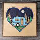 Camper with Words on Heart Large - 9 inches Layered Heart Signs | Father's Day Gift