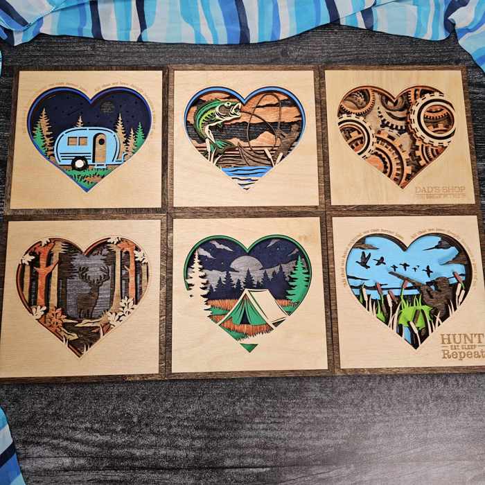 Layered Heart Signs | Father's Day Gift