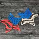 Red White & Blue Shelf Sitters | Waving American Flag | Patriotic Decor