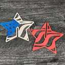 Red White & Blue Shelf Sitters | Waving American Flag | Patriotic Decor