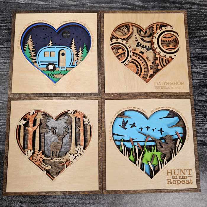 Layered Heart Signs | Father's Day Gift
