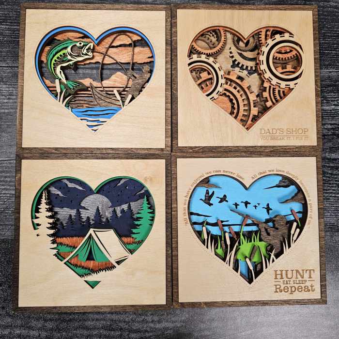 Layered Heart Signs | Father's Day Gift