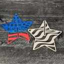  Red White & Blue Shelf Sitters | Waving American Flag | Patriotic Decor