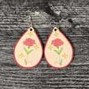  Birth Month Flower Earrings | Wooden Floral Accessories