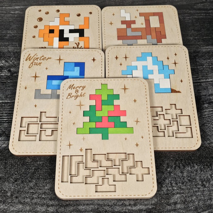 Mosaic Tetris-Style Puzzles | Christmas Themed Toy