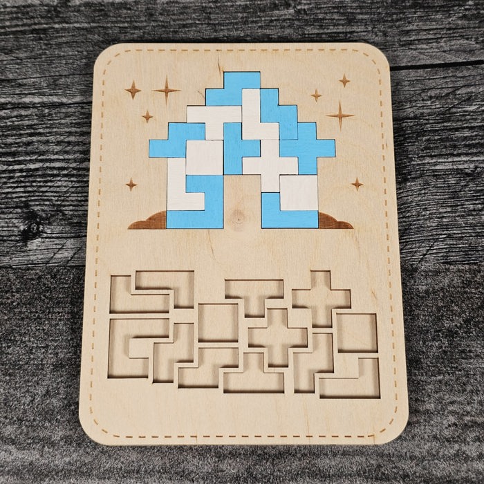 Mosaic Tetris-Style Puzzles | Christmas Themed Toy