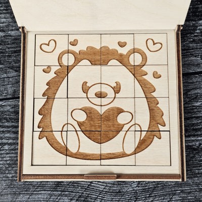 Valentine’s Day Wooden Puzzle | Unfinished DIY Coloring Activity