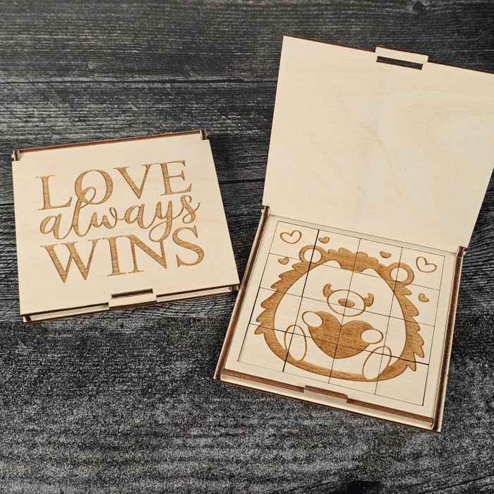 Valentine’s Day Wooden Puzzle | Unfinished DIY Coloring Activity