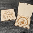 Hedge Hog Valentine’s Day Wooden Puzzle | Unfinished DIY Coloring Activity