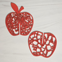 Lotus Flower Red Apple Shelf Sitter | Teacher Gift