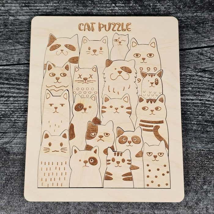 Wooden Laser-Cut Puzzles