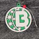  Personalized Wooden Letter Ornaments | Christmas Gifts | Holiday Decor