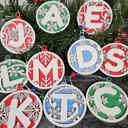  Personalized Wooden Letter Ornaments | Christmas Gifts | Holiday Decor