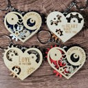  Wooden Heart Gear Keychain | Fidget Spinner | Personalized Valentine Gift