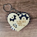  Wooden Heart Gear Keychain | Fidget Spinner | Personalized Valentine Gift