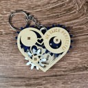  Wooden Heart Gear Keychain | Fidget Spinner | Personalized Valentine Gift