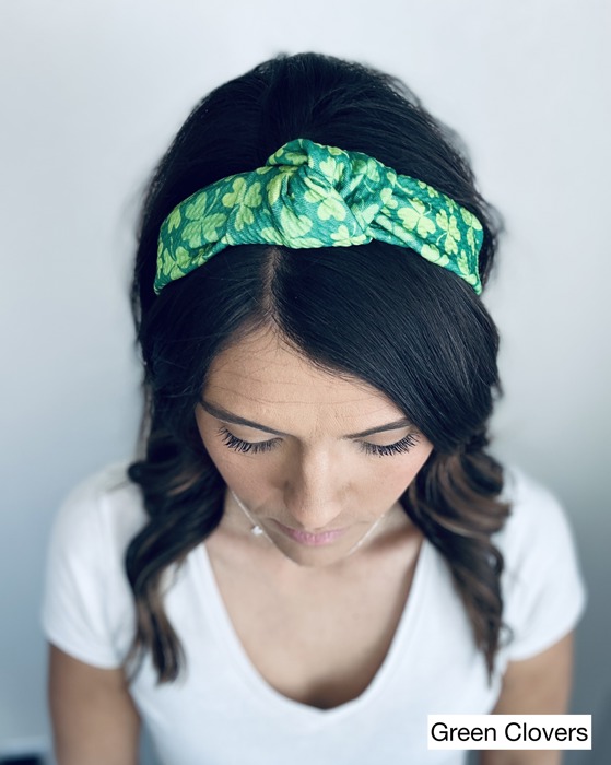 St Patricks Day Headbands, Green, Clover Headbands 