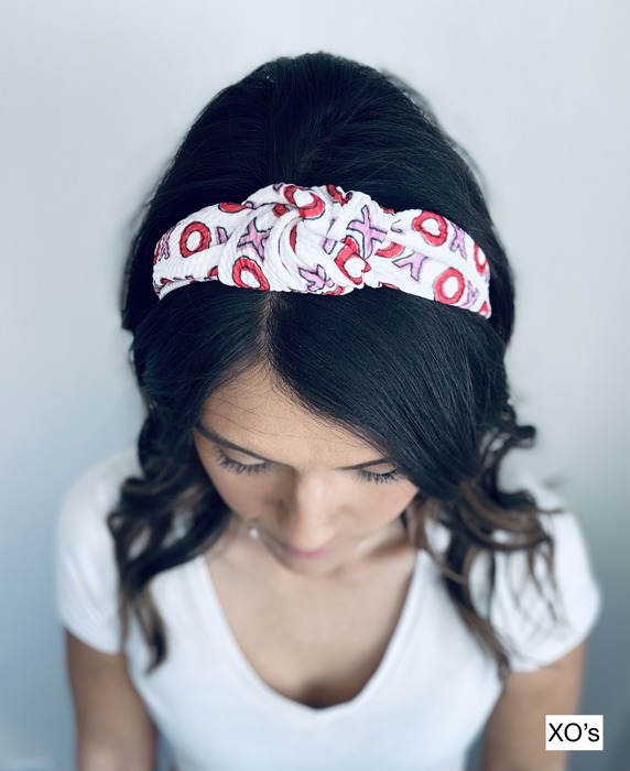 Valentine's Day Hard Headbands, Fits Kids and Adults, Conversation Hearts