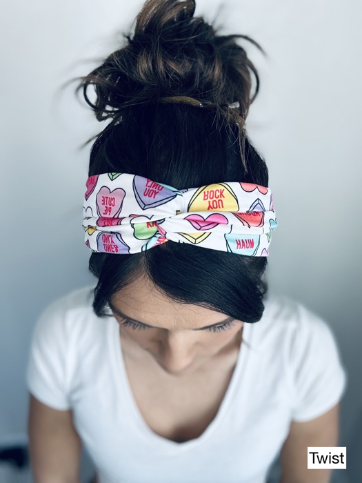 Valentine's Sailorknot Headbands, Conversation Hearts