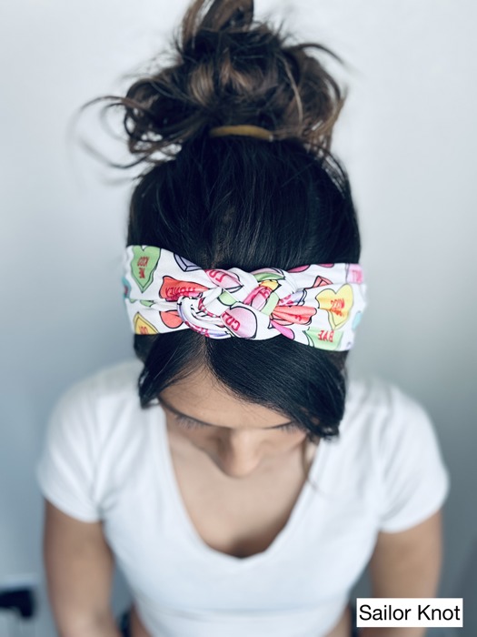 Valentine's Sailorknot Headbands, Conversation Hearts