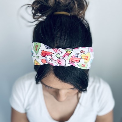 Valentine's Sailorknot Headbands, Conversation Hearts