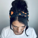 Smiley Pumpkins SAILORKNOT Black Halloween Headbands, Stretchy Halloween Headbands