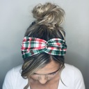 Christmas Plaid TWIST Christmas Chunky Sailorknot and Twist Headbands