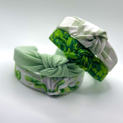 St Patricks Day Headbands, Green, Clover Headbands 