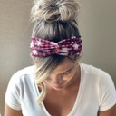 Snowflake Plaid TWIST Christmas Chunky Sailorknot and Twist Headbands