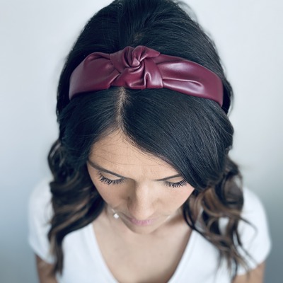 Faux Leather Hard Knotted Headbands