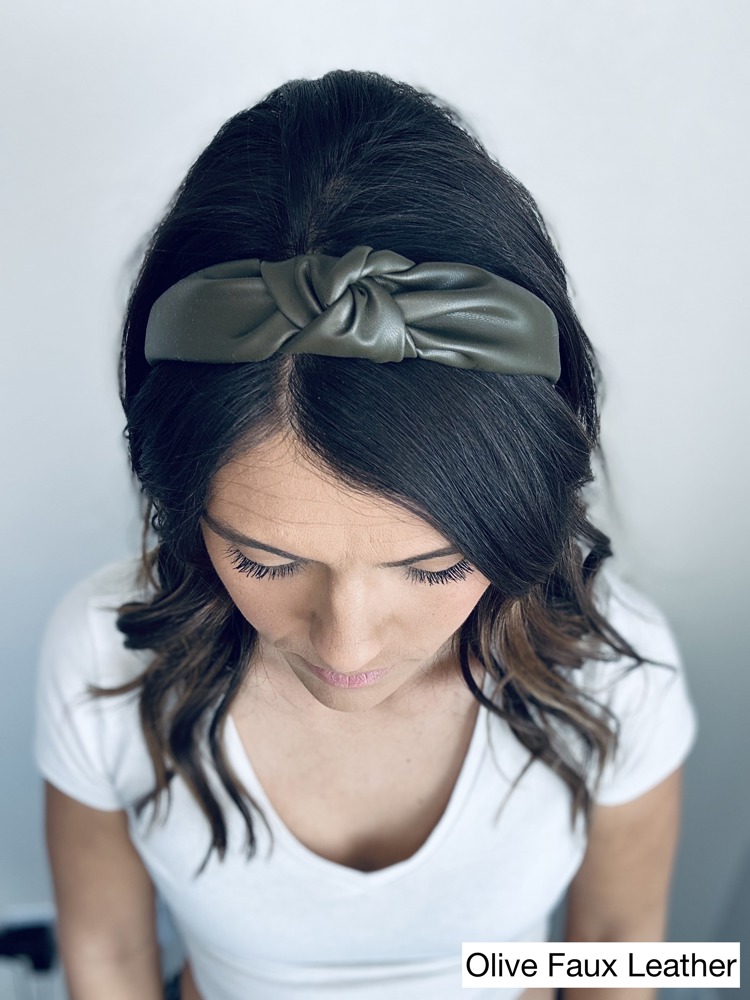 Faux Leather Hard Knotted Headbands