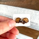 Helment Football Wood Earrings