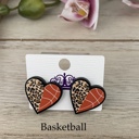 Basketball Sport Leopard Earrings