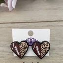 Football Sport Leopard Earrings