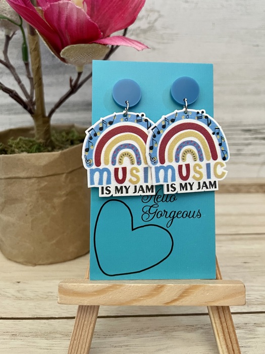 Music is my Jam Dangle Earrings