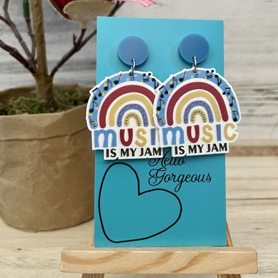 Music is my Jam Dangle Earrings