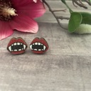  Vampire Lip Stud Earring 