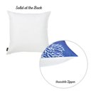 Blue & White 1 cover Nautical Coastal Reef Decorative Single Throw Pillow Cover 18" in. x 18" in. Square Red & White