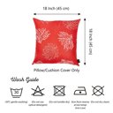 Red & White 1 cover Nautical Coastal Reef Decorative Single Throw Pillow Cover 18" in. x 18" in. Square