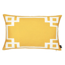 Lumbar 12" x 20" Yellow & White Decorative Geometric Single Throw Pillow Cover for Couch, Bedding