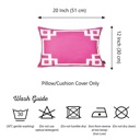 Lumbar 12" x 20" Pink & White Decorative Geometric Single Throw Pillow Cover for Couch, Bedding