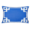 Lumbar 12" x 20" Blue & White Decorative Geometric Single Throw Pillow Cover for Couch, Bedding