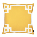 Square 18" x 18" Yellow & White Decorative Geometric Single Throw Pillow Cover for Couch, Bedding