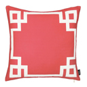 Square 18" x 18" Red & White Decorative Geometric Single Throw Pillow Cover for Couch, Bedding