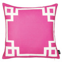 Square 18" x 18" Pink & White Decorative Geometric Single Throw Pillow Cover for Couch, Bedding