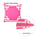 Square 18" x 18" Pink & White Decorative Geometric Single Throw Pillow Cover for Couch, Bedding